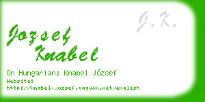 jozsef knabel business card