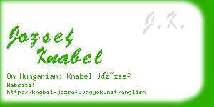 jozsef knabel business card